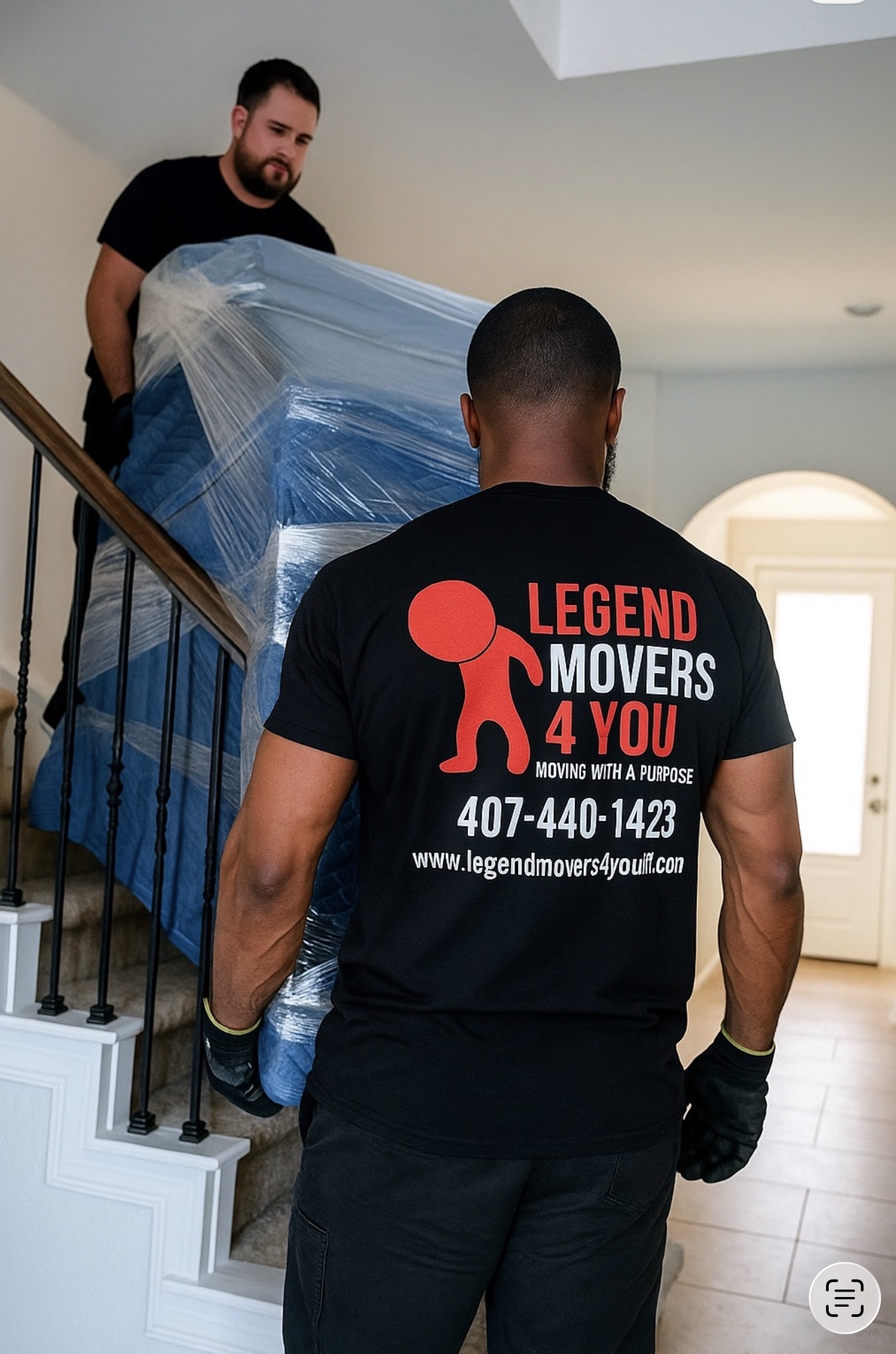 Legend Movers 4 You LLC - Moving With a Purpose Logo