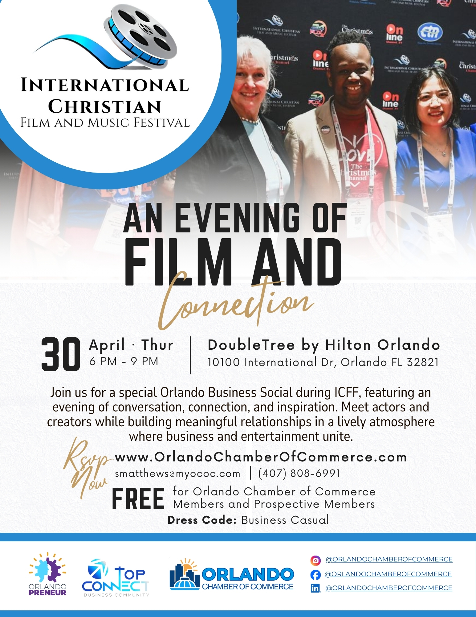 Orlando Business Social at International Christian Film Festival image
