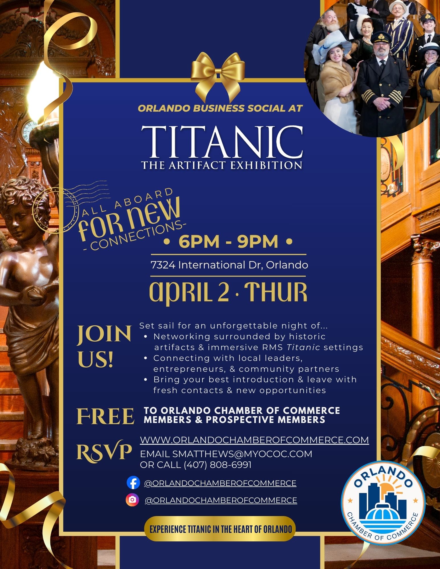 The Orlando Business Social at TITANIC: The Artifact Exhibition image