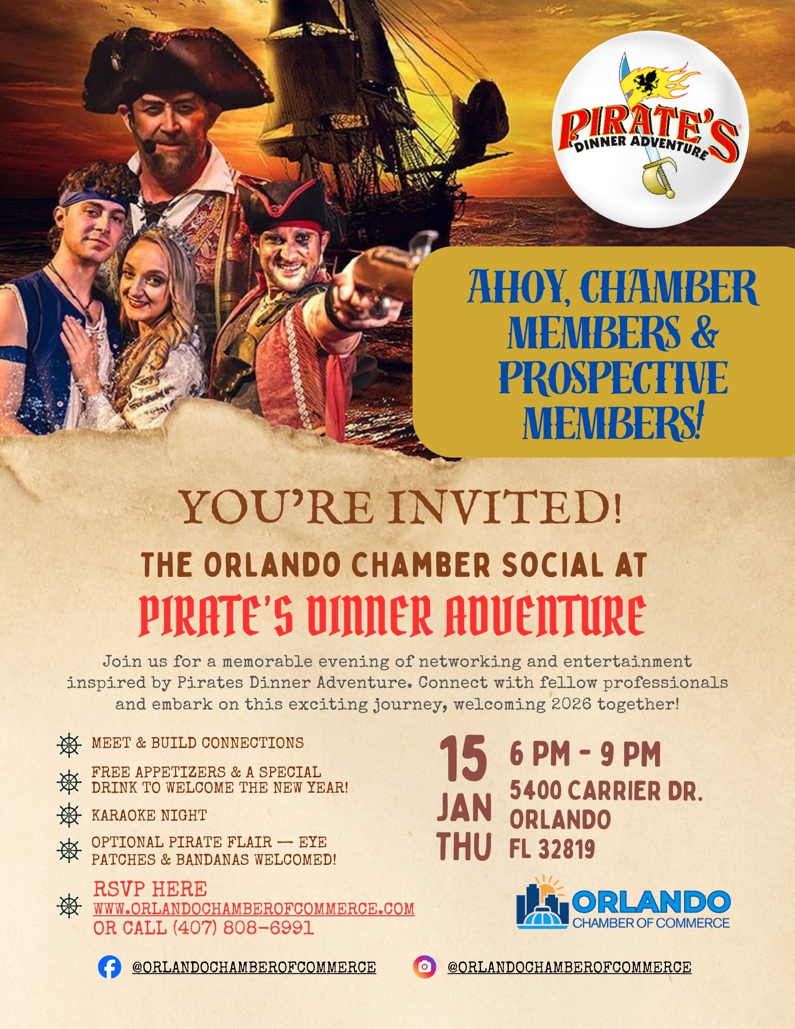 The Orlando Business Social at Pirates Dinner Adventure image