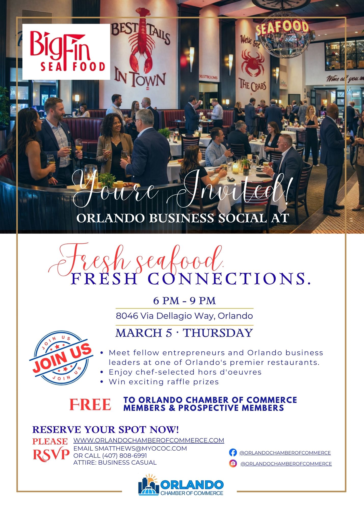 Orlando Business Social at Big Fin Sea Food image