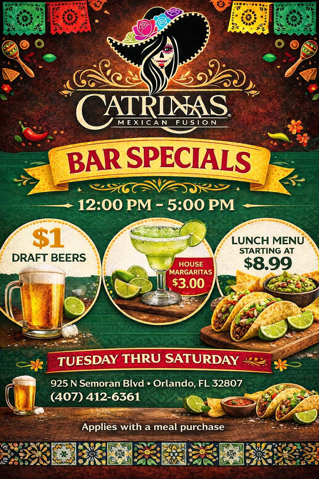 Catrinas Happy Hour image